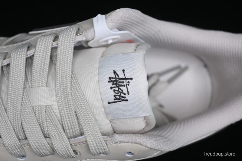 Nike Air Force 1 '07 Low Stussy Collaboration - White Black Sole Low-Top Casual Sneakers - XZ6188-279