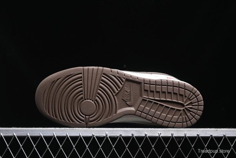 Nike SB Dunk Low Stone Island Supreme Collaboration - Beige Brown Sole Anniversary High-End Custom Low-Top Casual Sneakers - BB9866-008