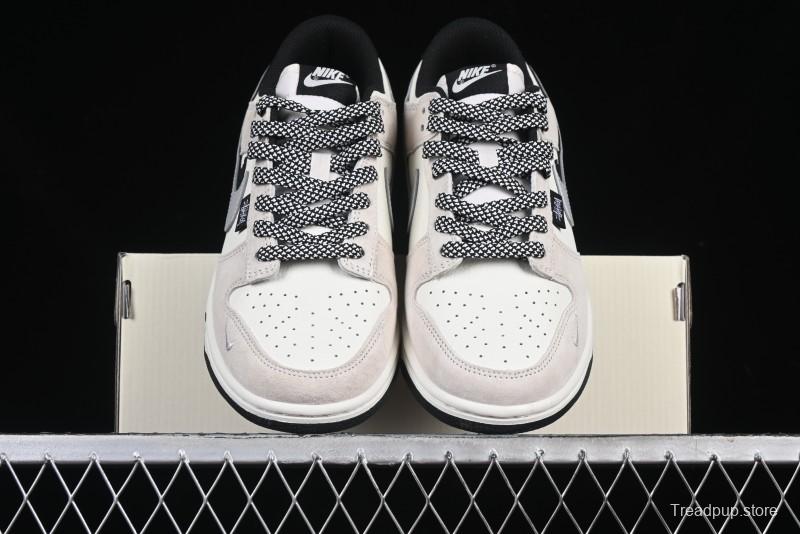 Nike SB Dunk Low Stussy Collaboration Grey Pig Suede Anniversary Custom Low-Top Casual Skate Shoes - DJ2024-061