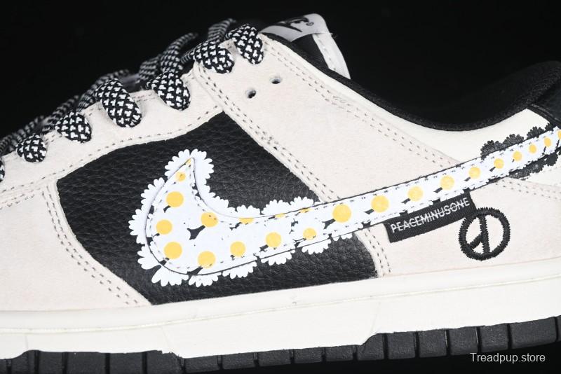 Nike SB Dunk Low Lightning Collaboration Daisy White Swoosh Anniversary Custom Low-Top Casual Skate Shoes - DJ2024-073
