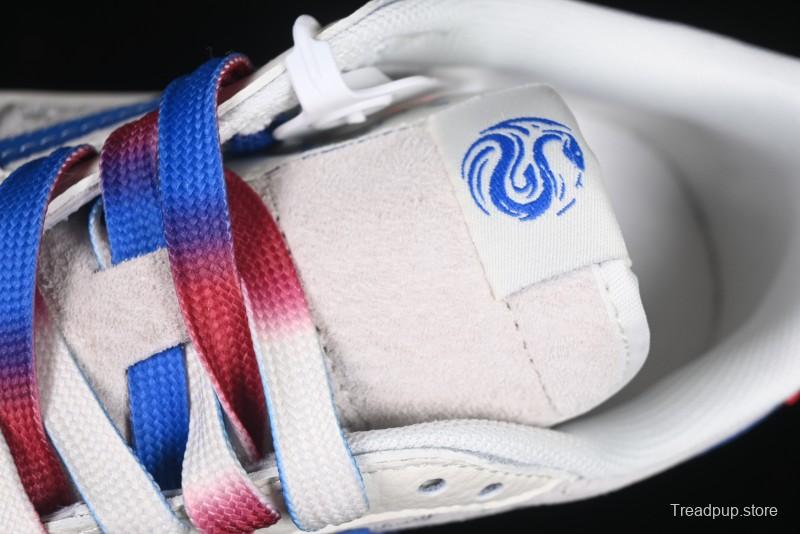 Nike Travis Scott x Fragment Design x Air Jordan 1 Low OG SP AJ1 Snake Year Limited Blue Swoosh Gum Sole Low-top Casual Sneakers - XS3086-011