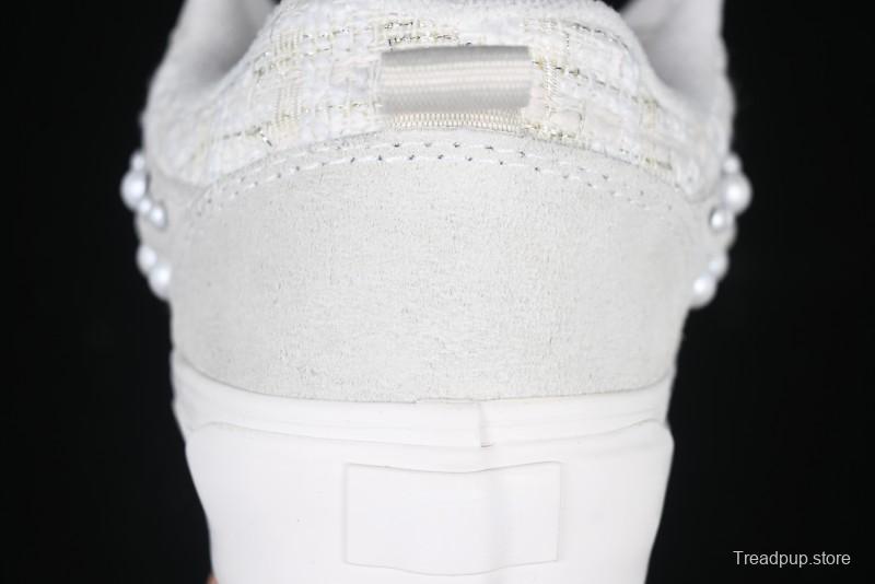 Vans Knu Skool Pearl White Chunky Sneakers with D-Ring Lacing System - VN000D22QC5