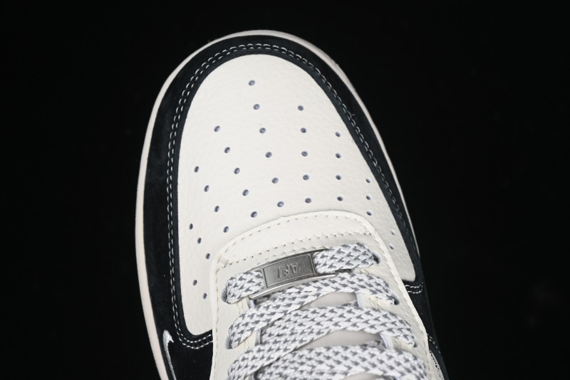 Nike Air Force 1 '07 Low Stussy Collaboration - Black White Casual Sneakers - XZ6188-671