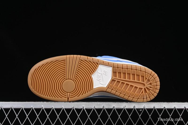 Nike SB Dunk Low Pro ISO Skateboarding Shoes in University Blue with White Swoosh - FJ1674-401