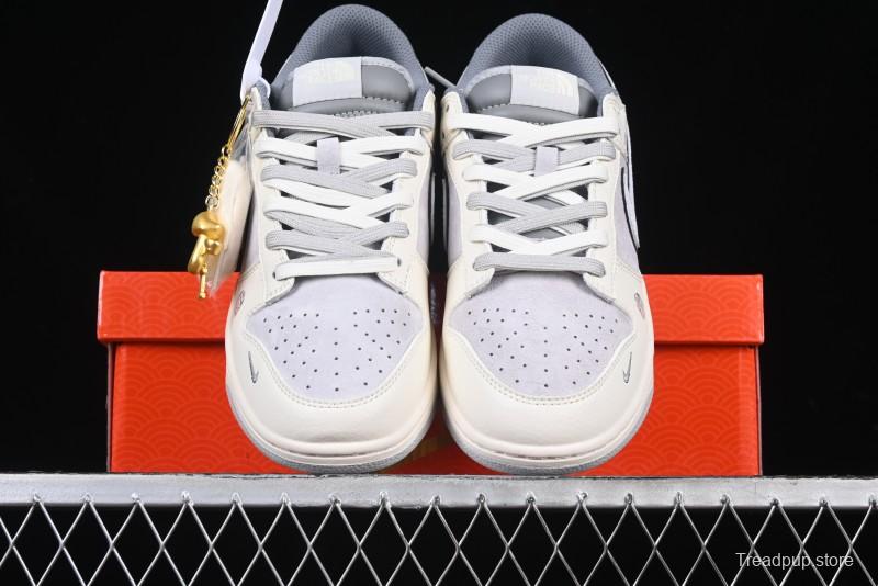 Nike SB Dunk Low The North Face Year of the Snake Light Grey Hook Anniversary Custom Low-Top Casual Skate Shoes - DM6868-007