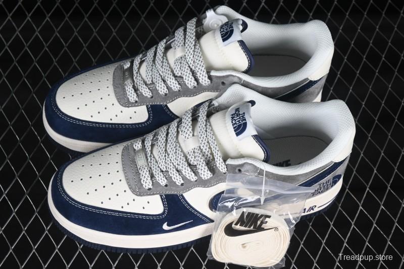 Nike Air Force 1 '07 Low The North Face Collaboration Beige Grey Navy Swoosh Casual Sneakers - XZ6188-975
