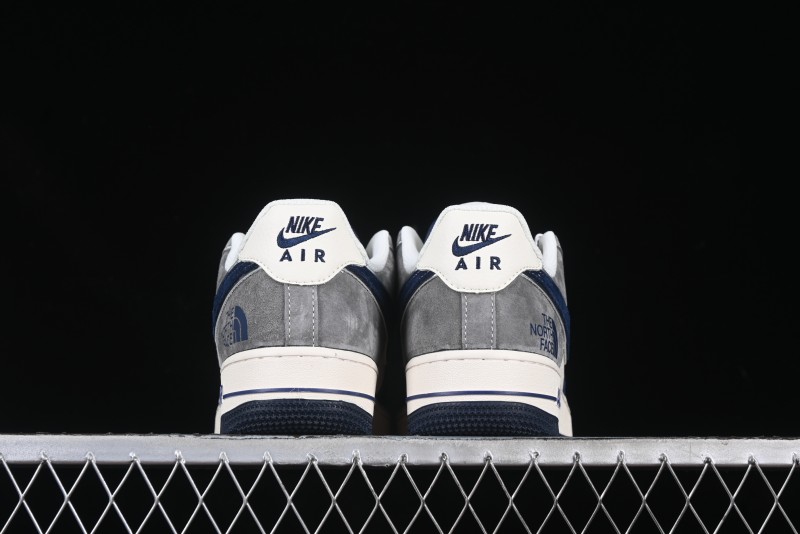Nike Air Force 1 '07 Low The North Face Collaboration Beige Grey Navy Swoosh Casual Sneakers - XZ6188-975