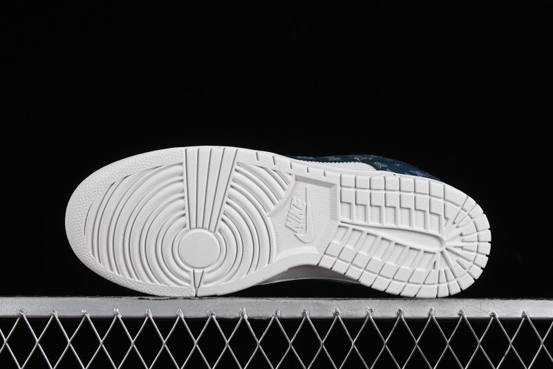 Nike SB Dunk Low LV Collaboration - Dark Blue Print Anniversary High-End Custom Low-Top Casual Sneakers - DQ1098-363