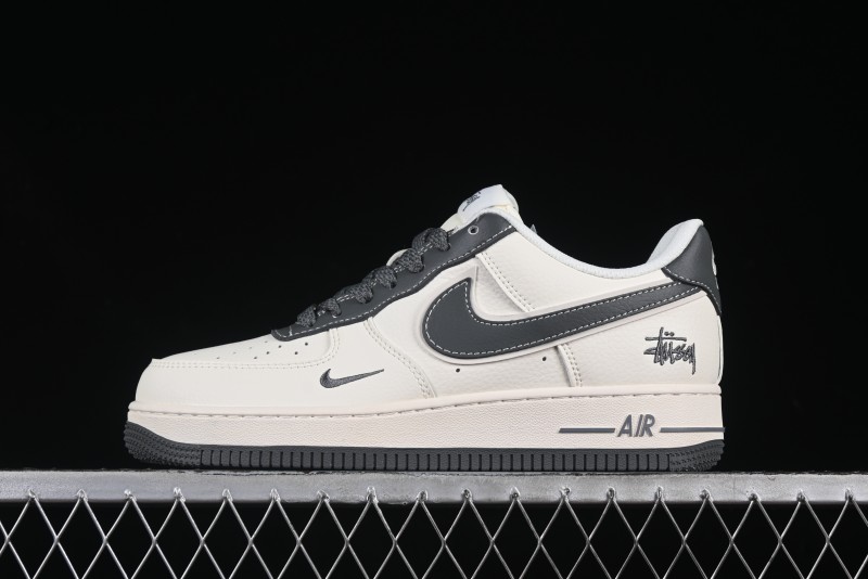 Nike Air Force 1 '07 Low Stussy Collaboration Granite Grey Low-Top Casual Sneakers - XZ6188-226