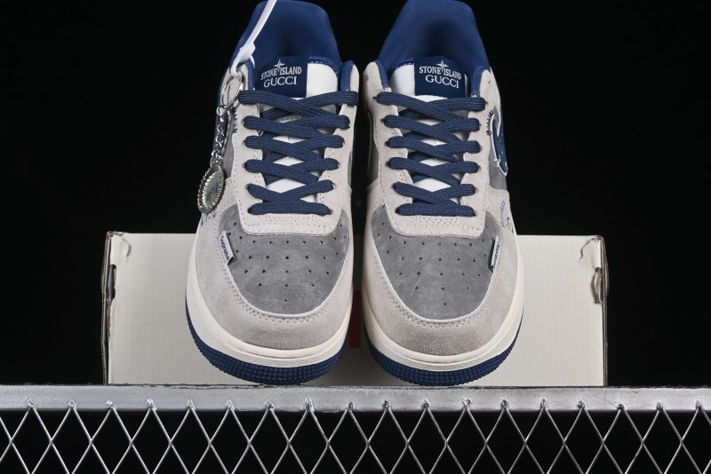 Nike Air Force 1 '07 Low Collaboration with Violent Bear - Snow Grey Pigskin Edition - KK1988-053