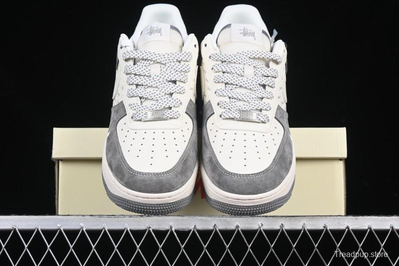 Nike Air Force 1 '07 Low Stussy Minimalist Grey Low-Top Casual Sneakers - XZ6188-672