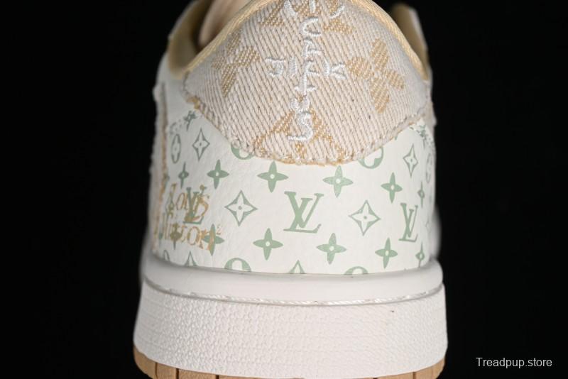 Nike Air Jordan 1 Low OG SP Travis Scott x Fragment Design Retro Sneakers with Reverse Swoosh - SJ2068-006