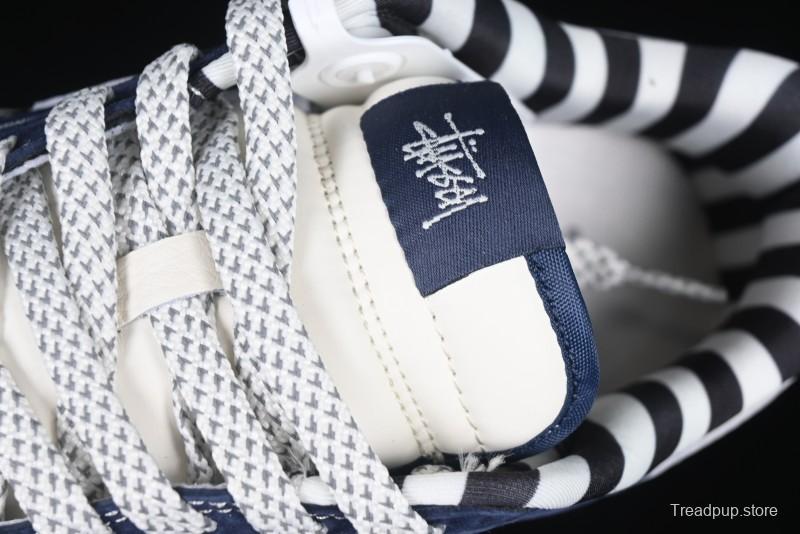 Nike SB Dunk Low Stussy Collaboration Suede Blue Anniversary Custom Low-Top Casual Sneakers - XS1086-009