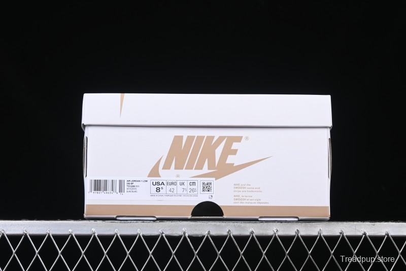 Nike Travis Scott x Air Jordan Low OG SP AJ1 Retro Sneakers in Pure White - TD1228-111