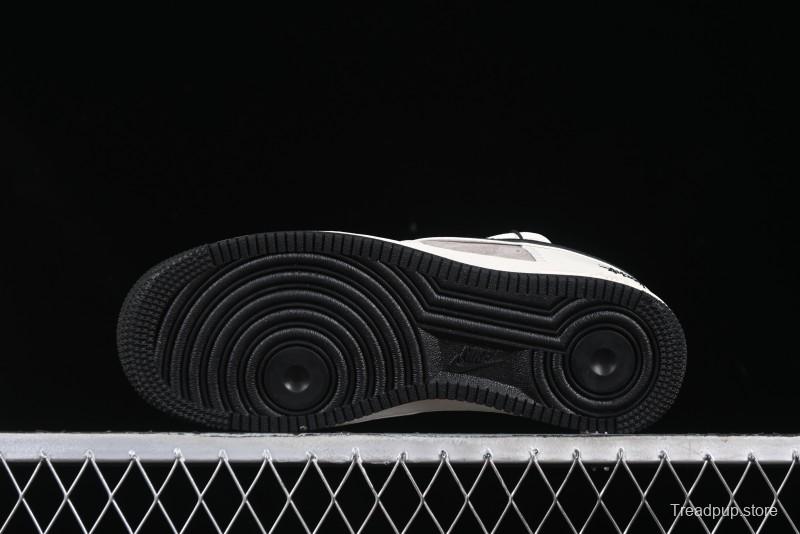 Nike Air Force 1 '07 Low Stussy Collaboration Beige Black Drawstring Casual Sneakers - SJ1198-109