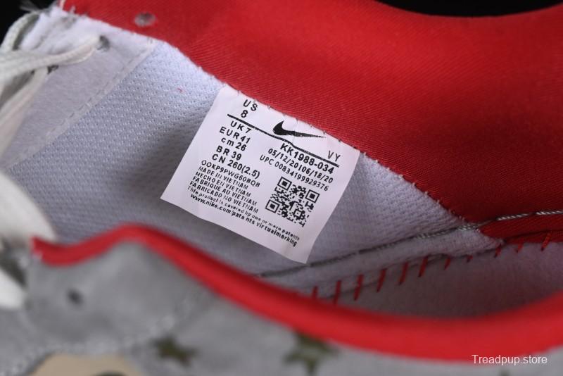 Nike Air Force 1 '07 Low Stussy Collaboration Olive Green Star Low-Top Casual Sneakers - KK1988-034