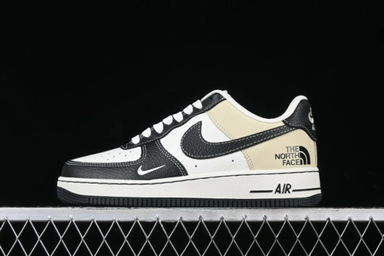 Nike Air Force 1 '07 Low The North Face Collaboration - Black Leather Low-Top Casual Sneakers - CH6336-513