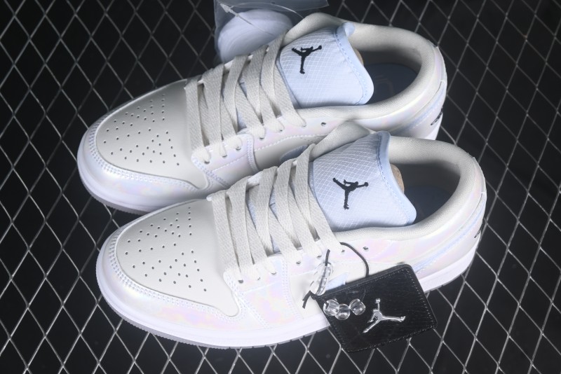 Nike Air Jordan 1 Low "Year of the Snake 2025" Retro Basketball Shoes with Pearl Iridescent Finish - HF4080-001