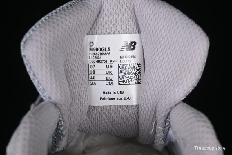 New Balance 990 Series Premium USA-Made Retro Running Shoes - M990GL5