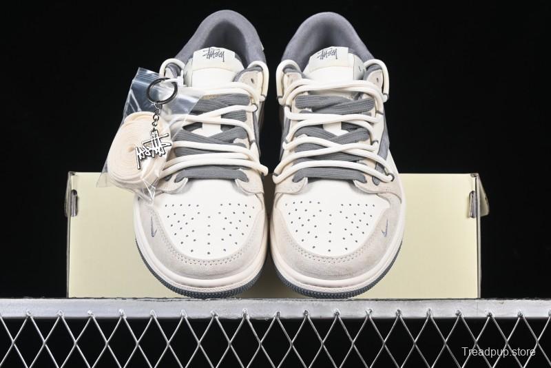 Nike Travis Scott x Fragment Design x Air Jordan 1 Low OG SP AJ1 Stussy Collaboration - DM9288-004