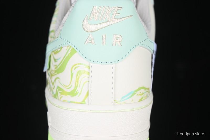 Nike Air Force 1 '07 Low "Green Snake" Year of the Snake Limited Edition Casual Sneakers with Bamboo and Serpent Design - FB1893-555