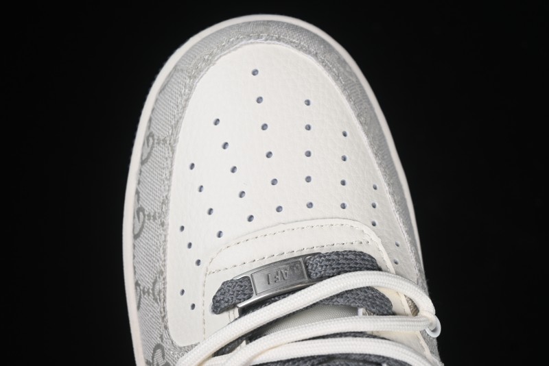 Nike Air Force 1 '07 Low Gucci Collaboration Smoke Gray Drawstring Casual Sneakers - SJ1198-105