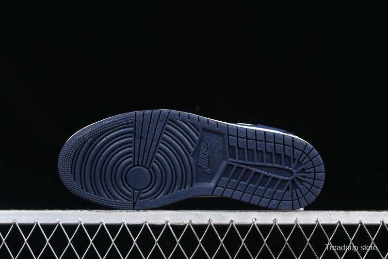 Nike Travis Scott x Fragment Design x Air Jordan 1 Low OG SP AJ1 MLB Collaboration White Blue Denim Low-top Casual Sneakers - DM7866-051