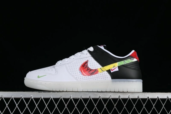 Nike SB Dunk Low Multi-Color Crystal Anniversary Customized Low-Top Casual Skate Shoes - JH8039-935