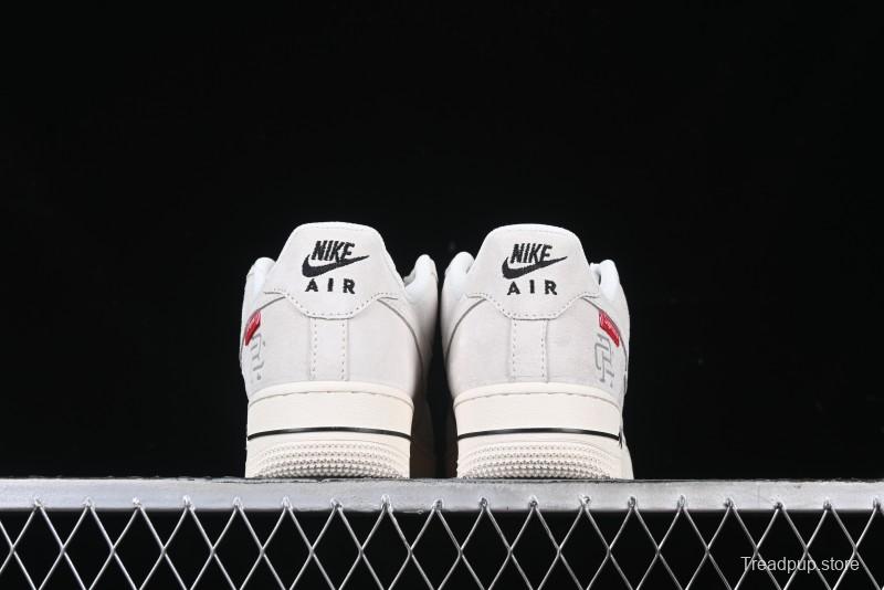 Nike Air Force 1 '07 Low Supreme Champion Collaboration Off-White Mini Swoosh Casual Sneakers - SJ6698-020