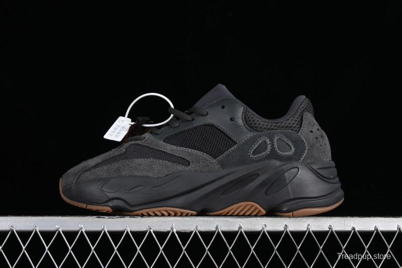 Adidas Yeezy Boost 700 V2 Utility Black Running Shoes with 3M Reflective Details - FV5304