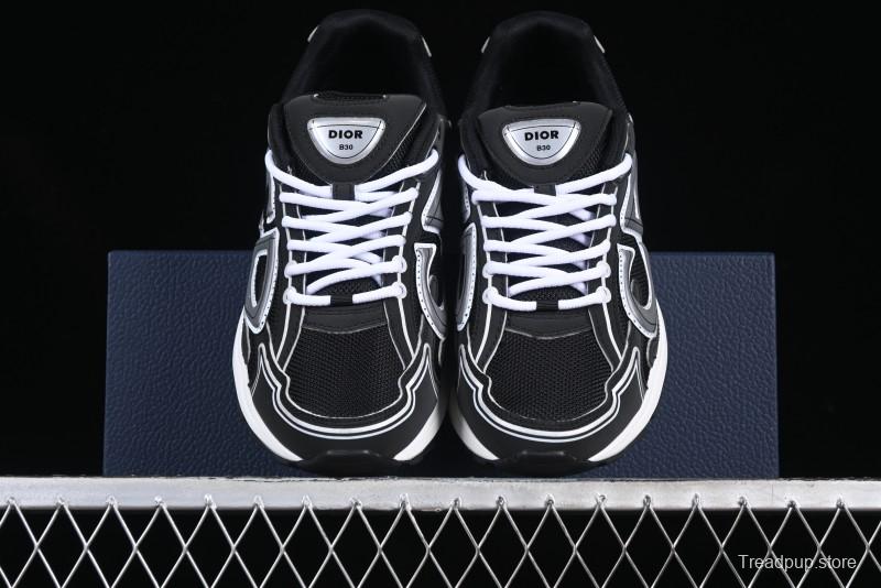 Dior B30 Sneakers with Reflective CD30 Logo and Lightweight Rubber Sole - CD30