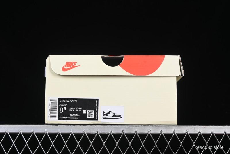 Nike Air Force 1 '07 Low Stussy Collaboration - Beige Black with Red Tab Low-Top Casual Sneakers - SJ6698-014