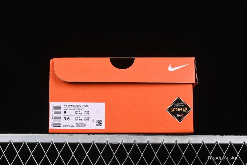 Nike Air Zoom Pegasus 41 GTX Waterproof Lightweight Running Shoes with Breathable Mesh Upper - FQ1357-400