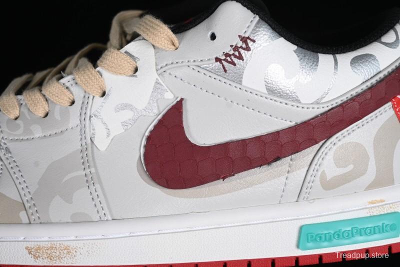 Nike Air Jordan 1 Low AJ1 CNY Year of the Dragon Limited Edition 'Mischievous Panda' Retro Basketball Shoes - 553558-066