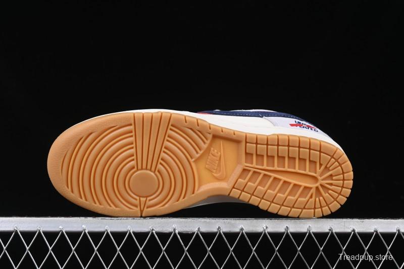 Nike SB Dunk Low UN Collaboration Anniversary Edition Custom Lifestyle Sneakers with Black Swoosh and Gum Sole - DM6868-032