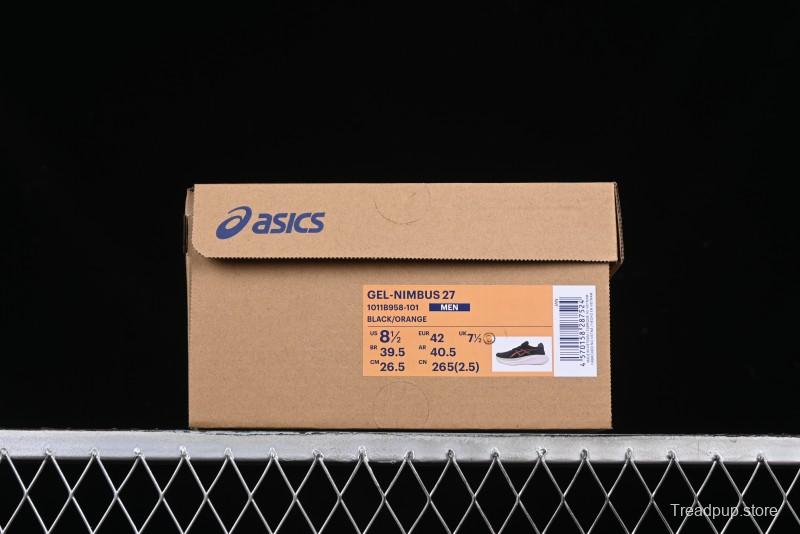 Asics Gel-Nimbus 27 Retro Breathable Casual Shoes Cushioned Men's Durable Running Shoes - 1011B958-101