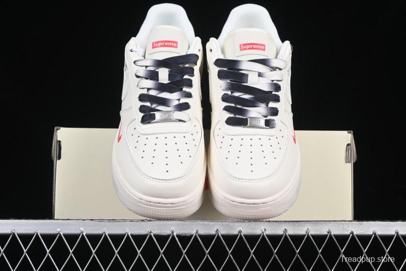 Nike Air Force 1 '07 Low Supreme Collaboration Casual Sneakers with Dual-Color Sole - XZ6188-017