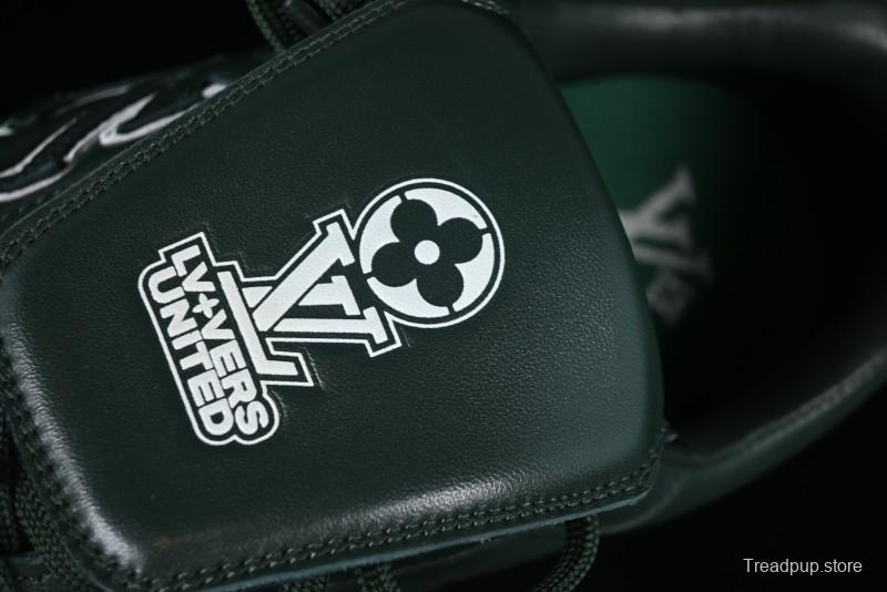 Louis Vuitton Footprint Soccer 2025 Spring Summer Collection Round Toe Lace-Up Low Top Lifestyle Casual Shoes - D.GREEN