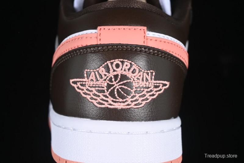 Nike Air Jordan 1 Low AJ1 Mocha Pink Casual Lifestyle Sneakers - DC0774-182