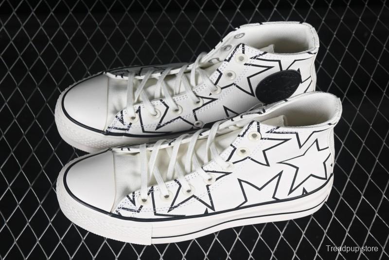 Converse Chuck 70 High Top Sneakers with Star Patch and Thick Sole - 581672C