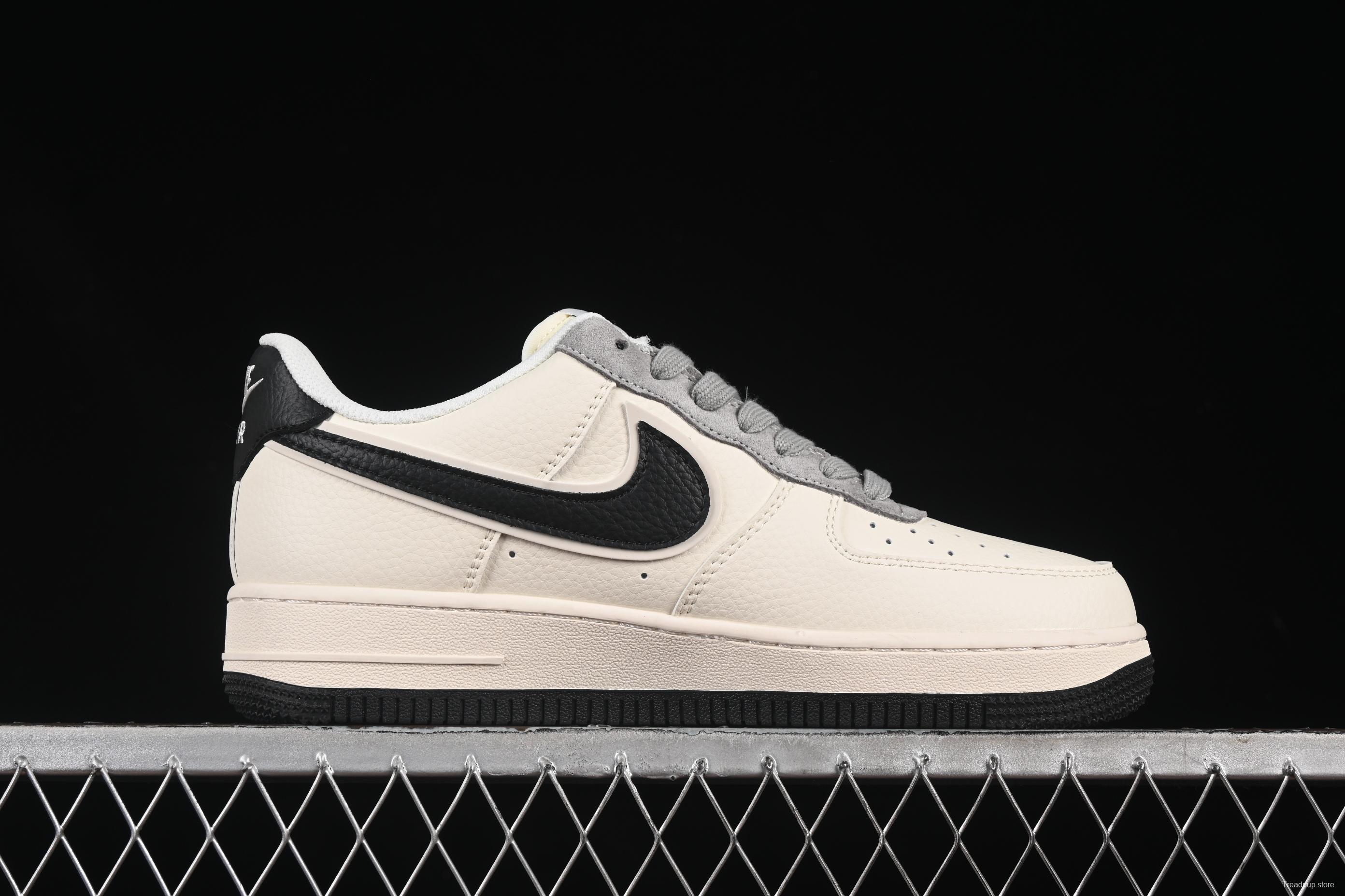 Nike Air Force 1 '07 Low The North Face Collaboration Beige Black Swoosh Casual Sneakers - XZ6188-190
