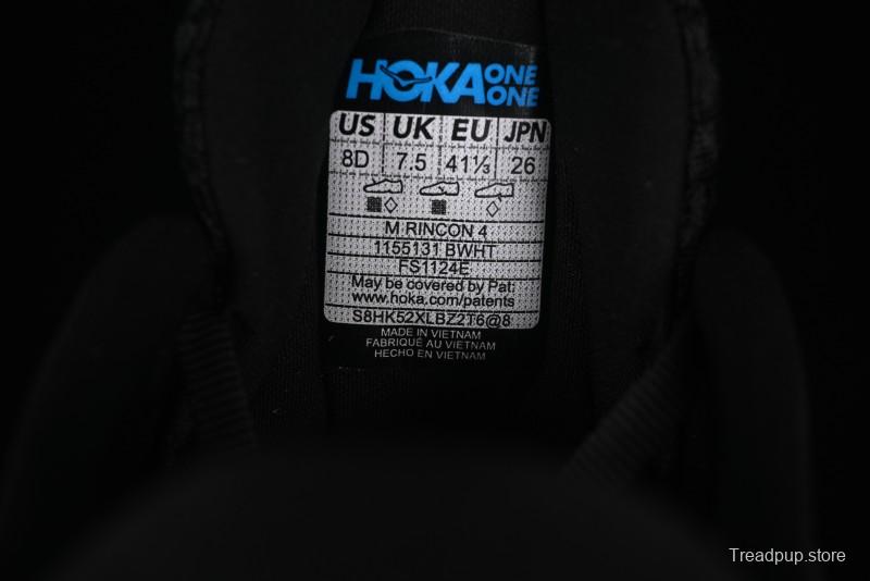 HOKA ONE ONE Rincon 4 Lightweight Breathable Knit Running Shoes - 1155131 BWHT