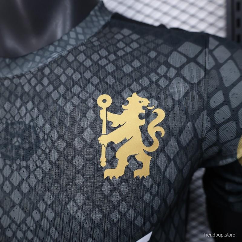 Player Version 25/26 Chelsea Bingx Black with Snake Pattern Design Jersey