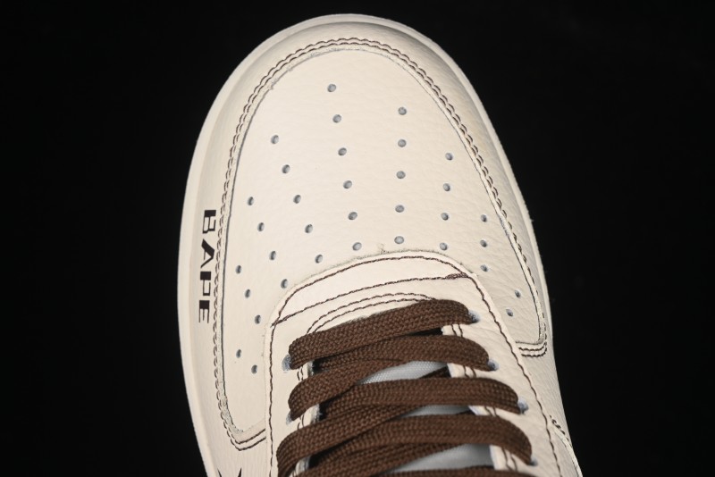 Nike Air Force 1 '07 Low Bape Collaboration Beige Camo Casual Sneakers - DF0188-052