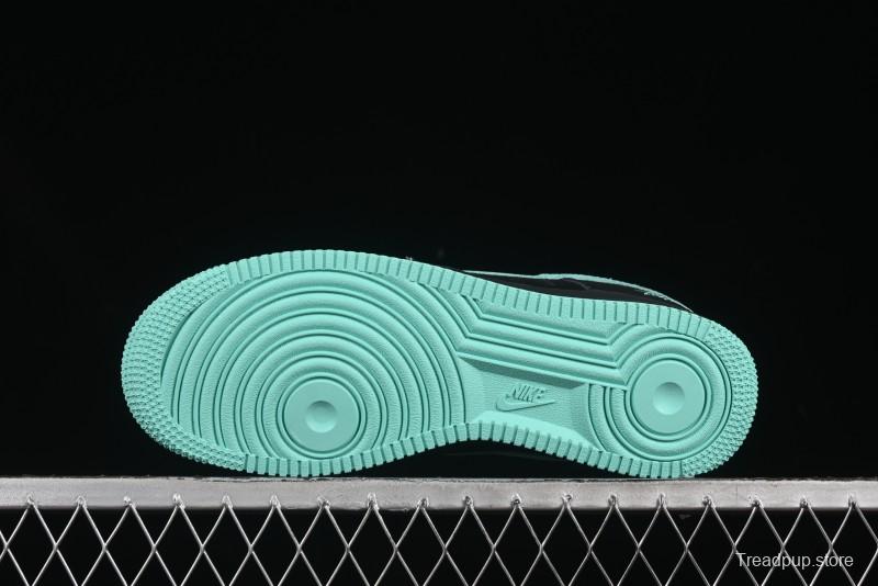 Nike Air Force 1 '07 Low Stussy Collaboration Tiffany Blue Casual Sneakers - DF0188-045