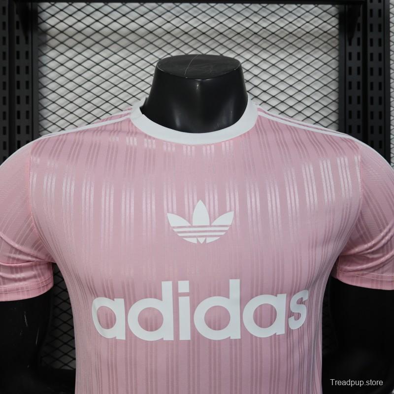 Player Version 2025 Adidas Light Pink Vertical Stripes Jersey