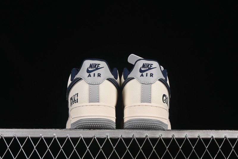 Nike Air Force 1 '07 Low Gucci Collaboration Grey Blue Swoosh Casual Sneakers - XS1958-543
