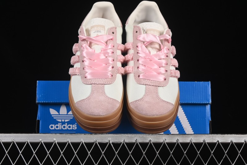Adidas Originals Gazelle Bold JR8374 Collaboration Low-Top Sneakers with Thick Sole for Slip Resistance and Durability - JR8374