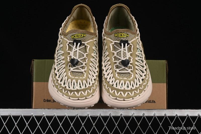 Keen Uneek Flat-M Woven Elastic Strap Outdoor Water Sports Sandals - 1014097