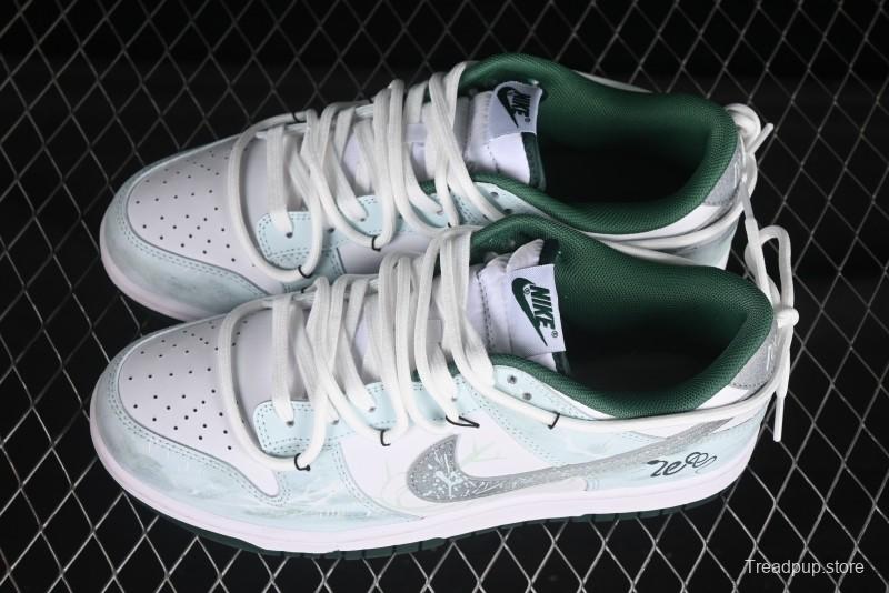 Nike Dunk Low Blue Porcelain Snake Bone Low-Top Casual Sneakers - DD1391-101